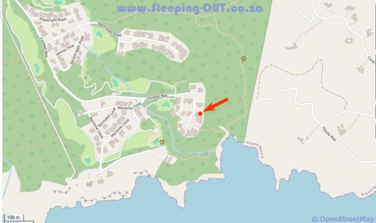Map Cliff Break in Knysna  Garden Route  Western Cape  Suid-Afrika