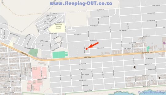 Map Abalone Flat in Kleinmond  Overberg  Western Cape  Südafrika