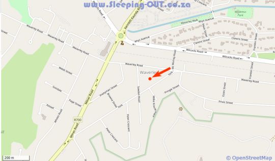 Map St Eve Lodge  Spa in Waverley (BFN)  Bloemfontein  Mangaung  Free State  Südafrika