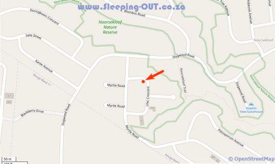 Map At Lilac in Jeffreys Bay  Cacadu (Sarah Baartman)  Eastern Cape  Afrique du Sud