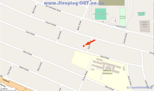 Map Tranquility Inn in Welkom  Lejweleputswa  Free State  Afrique du Sud