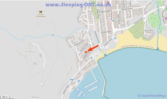 Map Leehaven in Hout Bay  Atlantic Seaboard  Le Cap  Western Cape  Afrique du Sud