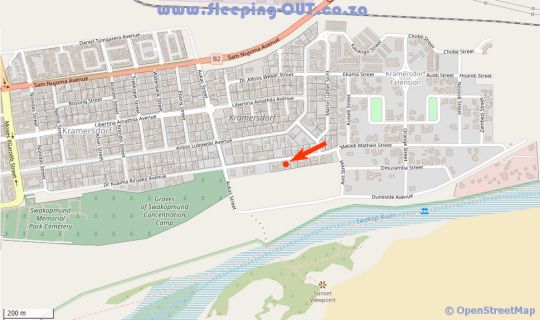 Map Sandseed Swakop in Swakopmund  Erongo  Namibia