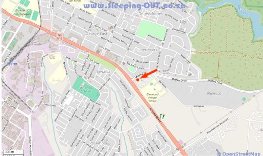 Map Pine Lodge George in George  Garden Route  Western Cape  South Africa