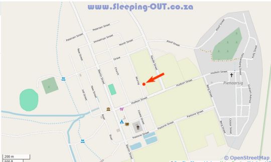 Map Quince Cottage in Nieu Bethesda  Cacadu (Sarah Baartman)  Eastern Cape  South Africa