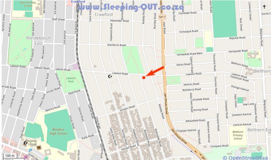 Map Camdale Guesthouse in Crawford  Southern Suburbs (CPT)  Cape Town  Western Cape  South Africa