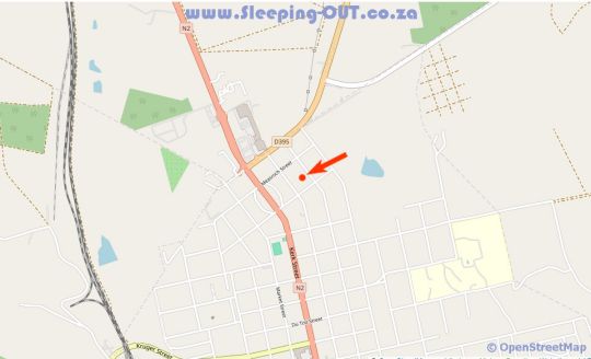 Map Hansen Guesthouse in Piet Retief  Wetlands  Mpumalanga  South Africa