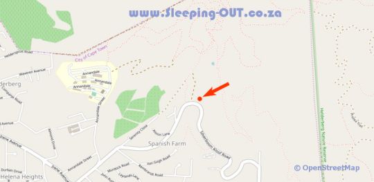 Map Spanish Farm Guest Lodge in Somerset West  Helderberg  Western Cape  South Africa
