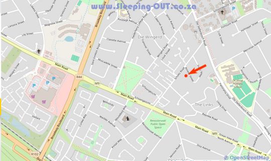 Map Womb with a View in Somerset West  Helderberg  Western Cape  South Africa