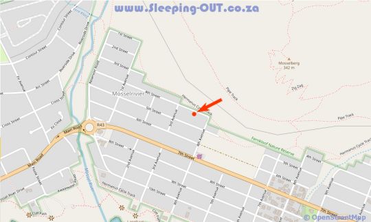 Map Mountain Rest Hermanus in Hermanus  Overberg  Western Cape  Zuid-Afrika