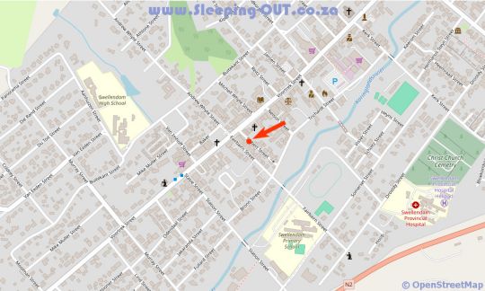 Map B\'s Cottage Swellendam in Swellendam  Overberg  Western Cape  Afrique du Sud