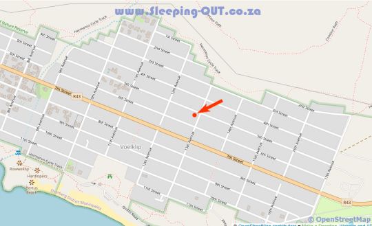 Map Whales & Wonders Guesthouse in Hermanus  Overberg  Western Cape  South Africa