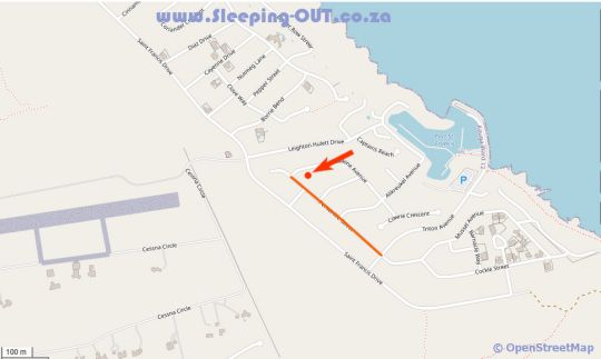 Map Bella Madre Guesthouse in St Francis Bay  Cacadu (Sarah Baartman)  Eastern Cape  Zuid-Afrika