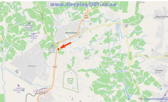 Map Whispering Thorns Off Site Apartments in White River  The Panorama  Mpumalanga  Zuid-Afrika