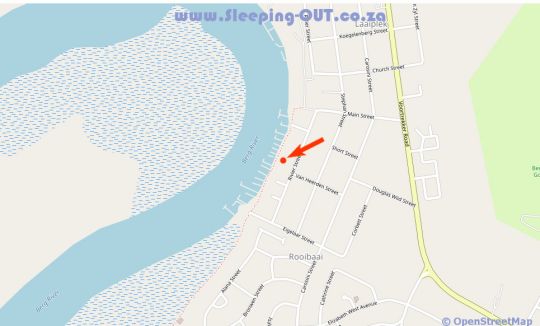 Map Bergriverliving in Velddrif  West Coast (WC)  Western Cape  Afrique du Sud