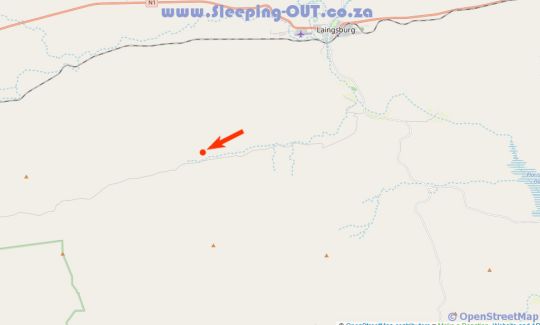 Map Waterval Karoo Guest Farm in Laingsburg  Karoo  Western Cape  Suid-Afrika