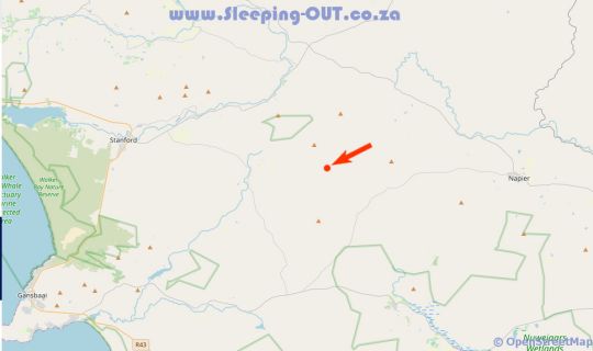 Map Waboom Family Farm in Stanford  Overberg  Western Cape  Afrique du Sud