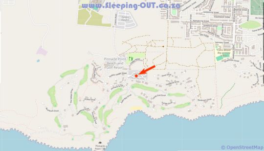 Map Pinnacle Point Heritage Villa in Mossel Bay  Garden Route  Western Cape  Zuid-Afrika