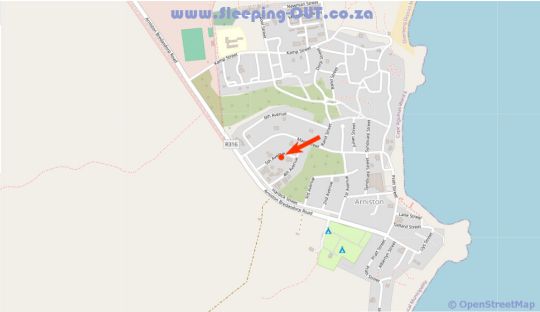 Map BlueSky Guest House Arniston in Arniston  Overberg  Western Cape  Afrique du Sud
