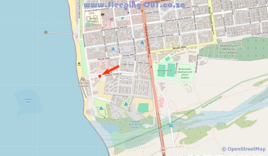 Map Comfy Beach Apartment in Swakopmund  Erongo  Outjo