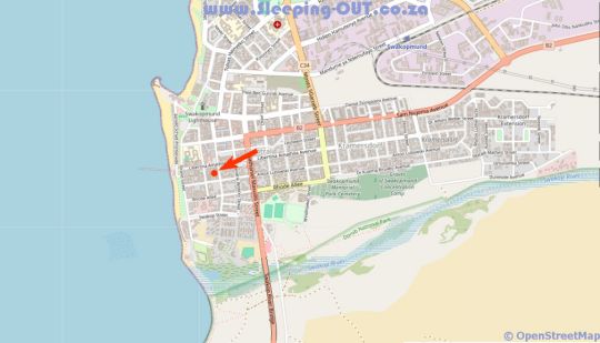 Map Restful Sea Sand and Sun Flat in Swakopmund  Erongo  Namibia