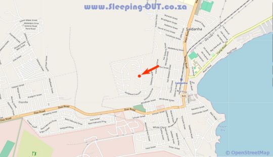 Map Saltwater Self Catering in Saldanha West Coast (WC) Western Cape Zuid-Afrika
