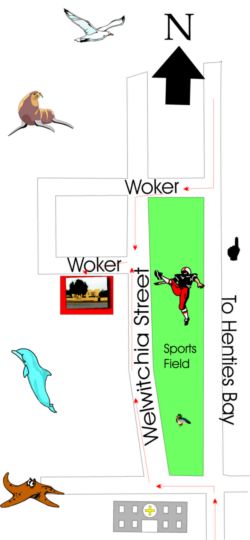 Map Sandcastle Apartments in Swakopmund  Erongo  Namibia