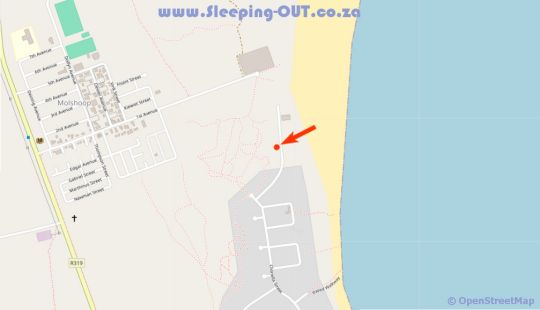 Map 4131 Beach Drive Bliss Flip Flop Cottage in Struisbaai Overberg Western Cape Afrique du Sud