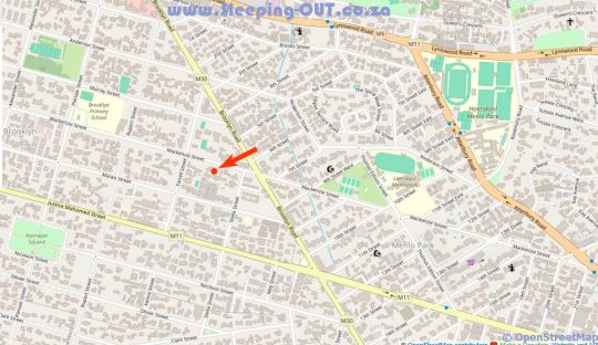 Map Richtershuyz Lifestyle Guesthouse in Brooklyn (PTA)  Pretoria Central  Pretoria / Tshwane  Gauteng  Afrique du Sud