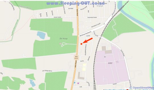 Map Paarl Hideaway in Paarl  Cape Winelands  Western Cape  Afrique du Sud