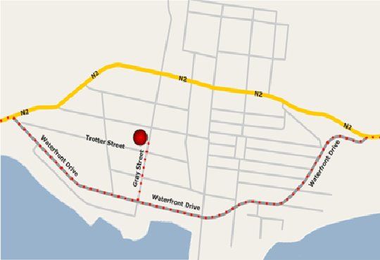 Map Knysna Log-Inn Hotel in Knysna  Garden Route  Western Cape  Suid-Afrika