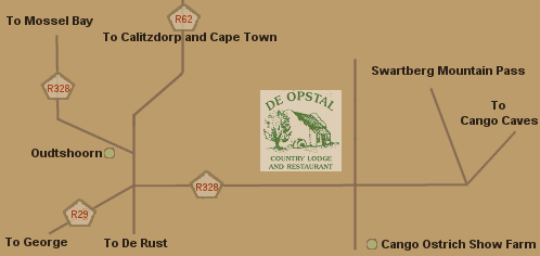 Map De Opstal in Oudtshoorn  Klein Karoo  Western Cape  Südafrika