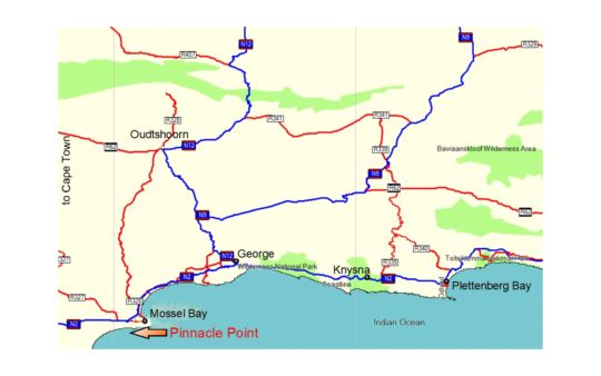 Map Pinnacle Point Golf Villa in Mossel Bay  Garden Route  Western Cape  South Africa