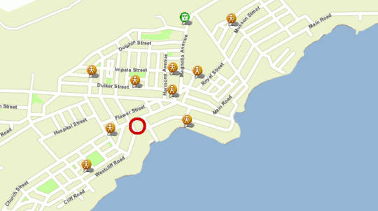Map Hermanus Boutique Guest House in Hermanus  Overberg  Western Cape  South Africa