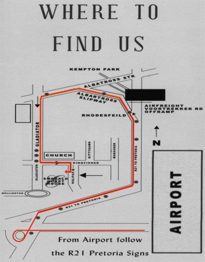 Map Emerald Backpackers in Kempton Park  Ekurhuleni (East Rand)  Gauteng  South Africa