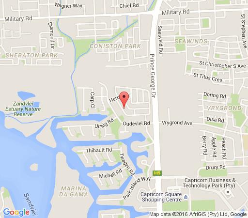 Map Chamomile Cottage 1 in Marina Da Gama  False Bay  Kaapstad  Western Cape  Zuid-Afrika