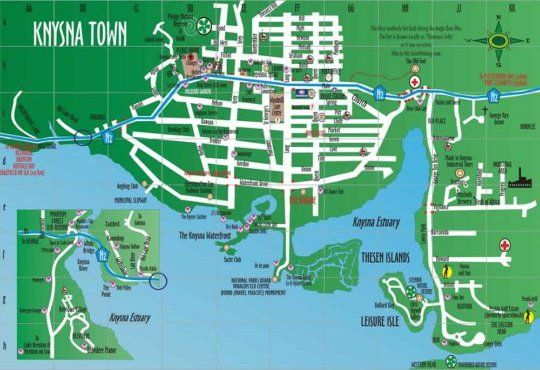 Map Taliesin in Knysna  Garden Route  Western Cape  Zuid-Afrika