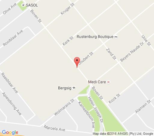 Map Afri-Chic Guesthouse in Rustenburg  Bojanala  North West  Suid-Afrika