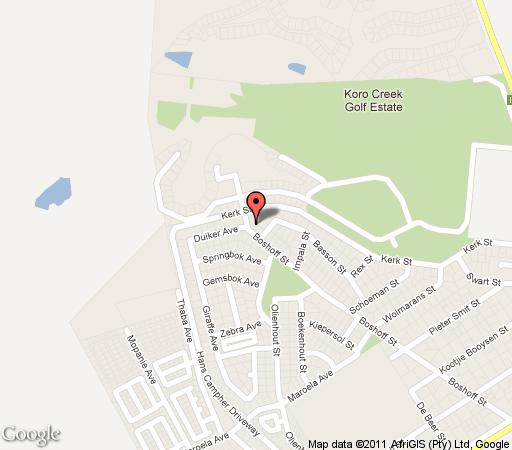 Map AnJa Accommodation in Modimolle  Nylstroom  Bushveld  Limpopo  Suid-Afrika