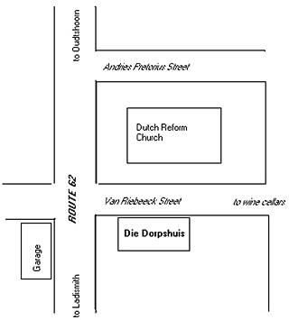 Map Die Dorpshuis in Calitzdorp  Klein Karoo  Western Cape  Afrique du Sud