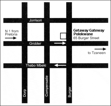 Map Polokwane Place in Polokwane  Capricorn  Limpopo  Suid-Afrika