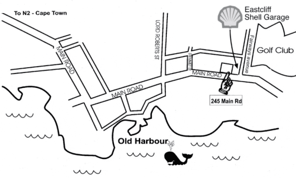 Map Pat\'s Place in Hermanus  Overberg  Western Cape  Zuid-Afrika