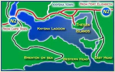 Map 8 Bitou Island  in Knysna  Garden Route  Western Cape  Zuid-Afrika