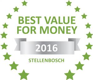 Sleeping-OUT's Guest Satisfaction Award. Based on reviews of establishments in Stellenbosch, Evergreen Lodge has been voted Best Value for Money in Stellenbosch for 2016