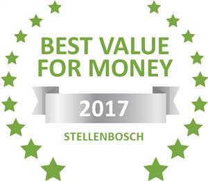 Sleeping-OUT's Guest Satisfaction Award. Based on reviews of establishments in Stellenbosch, Boord Guest house has been voted Best Value for Money in Stellenbosch for 2017
