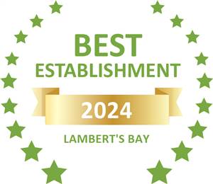 Sleeping-OUT's Guest Satisfaction Award. Based on reviews of establishments in Lambert's Bay, CoCo de Mer Self Catering Logs has been voted Best Establishment in Lambert's Bay for 2024