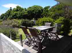 The deck in the front garden