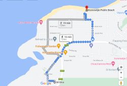 A 2 minute walk to the Kom, 4 minutes to Fisherman's garden and within walking distance of Long Beach