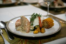 Lunch and dinner served on request.