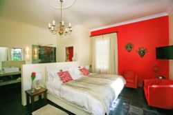 Double room with open plan bathroom